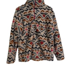 Eddie Bauer Fleece Jacket with Geometric Design